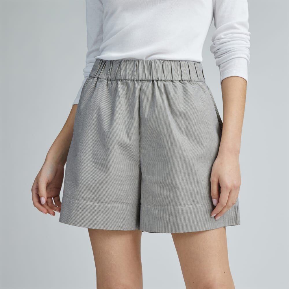 Everlane The Easy Shorts Gray Pull On High Rise Size Large